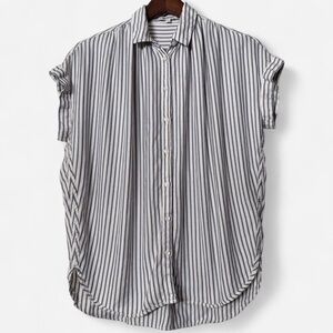 Madewell Central Shirt Women's Lightweight White Striped Button Down Shirt XS